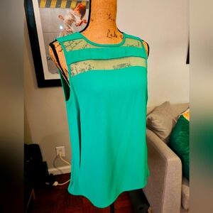 Emerald green tunic blouse